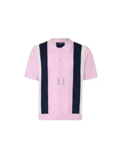 Reymond Structured Shirt Knit Top Pink - J.LINDEBERG - BALAAN 2