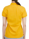 Women’s Goody Emblem Short Sleeve PK Shirt Yellow - HORN GARMENT - BALAAN 5