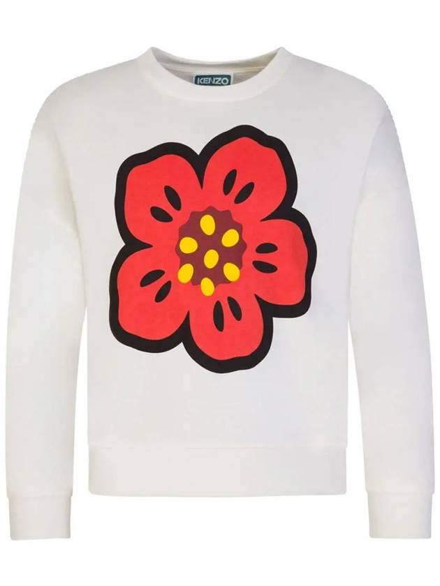 Kids Boke Flower Long Sleeve T-Shirt White - KENZO - BALAAN 2