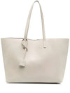 East West Shopper Tote Bag Ivory - SAINT LAURENT - BALAAN 1