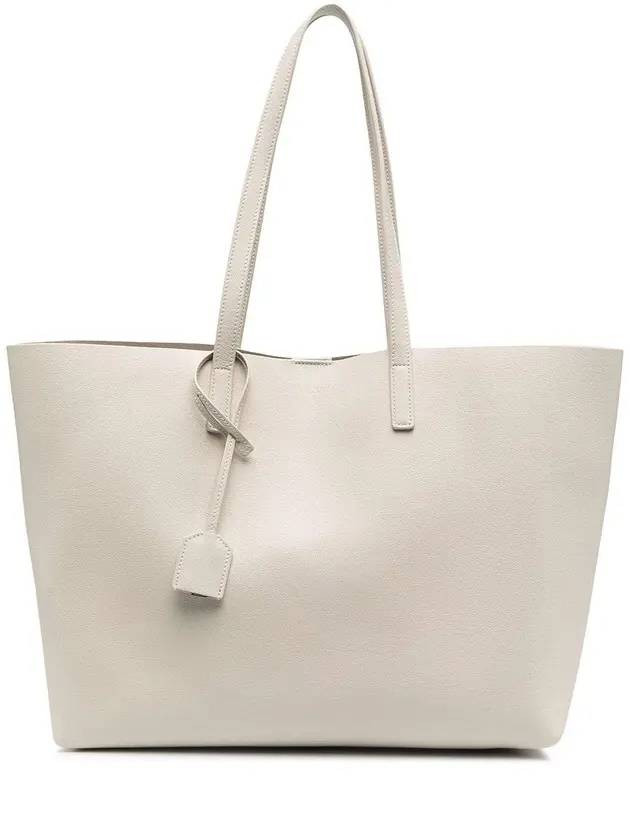 East West Shopper Tote Bag Ivory - SAINT LAURENT - BALAAN 1