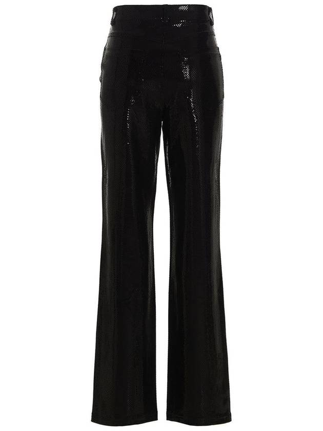 Rotate Birger Christensen Foil Jersey Straight' Pants - ROTATE - BALAAN 2