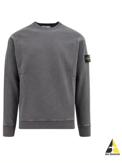 Logo Patch Crew Neck Sweatshirt Dark Grey - STONE ISLAND - BALAAN 2