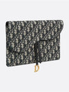 Saddle Pouch Blue  Oblique Jacquard - DIOR - BALAAN 3