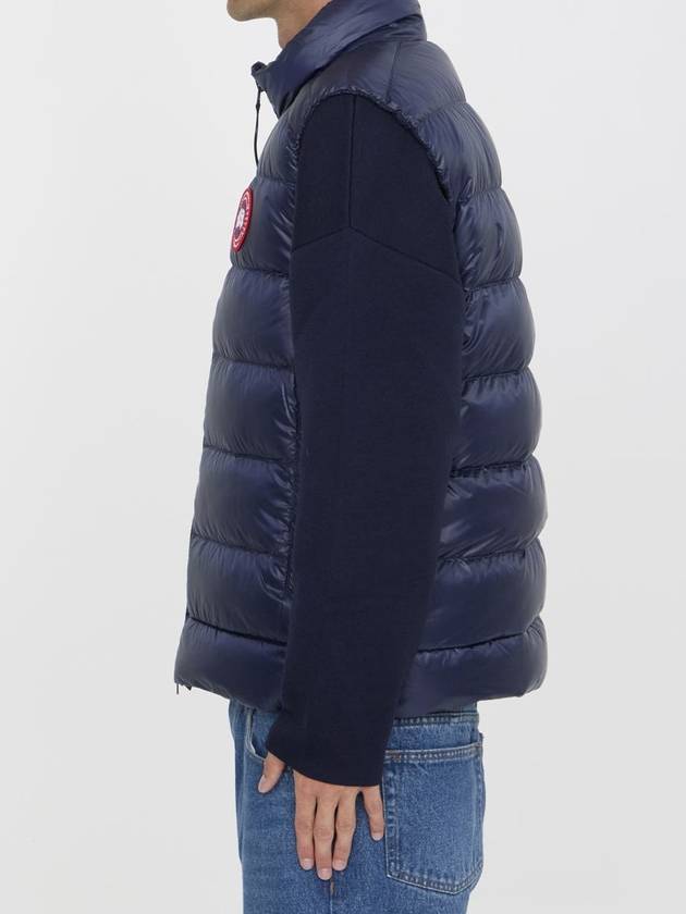 Crofton Logo Patch Padded Vest Atlantic Navy - CANADA GOOSE - BALAAN 4