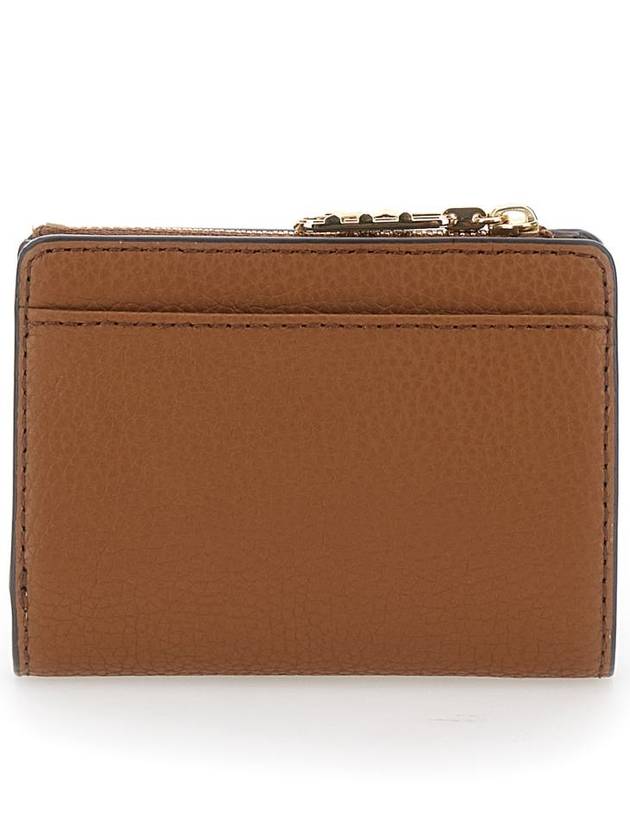 'Empire' Brown Wallet With Logo Lettering In Hammered Leather Woman - MICHAEL KORS - BALAAN 2