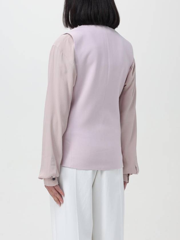 Women s Wool Oversized Fit Suit Jacket Pink - AMI - BALAAN 3