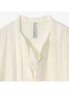 Pre-order delivery June 3 Silk Drape Scarf Blouse Cream - NOIRER FOR WOMEN - BALAAN 5