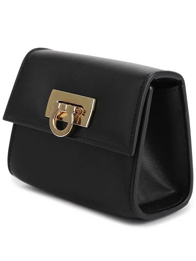 Credit Card Holder Shoulder Bag Black - SALVATORE FERRAGAMO - BALAAN 3