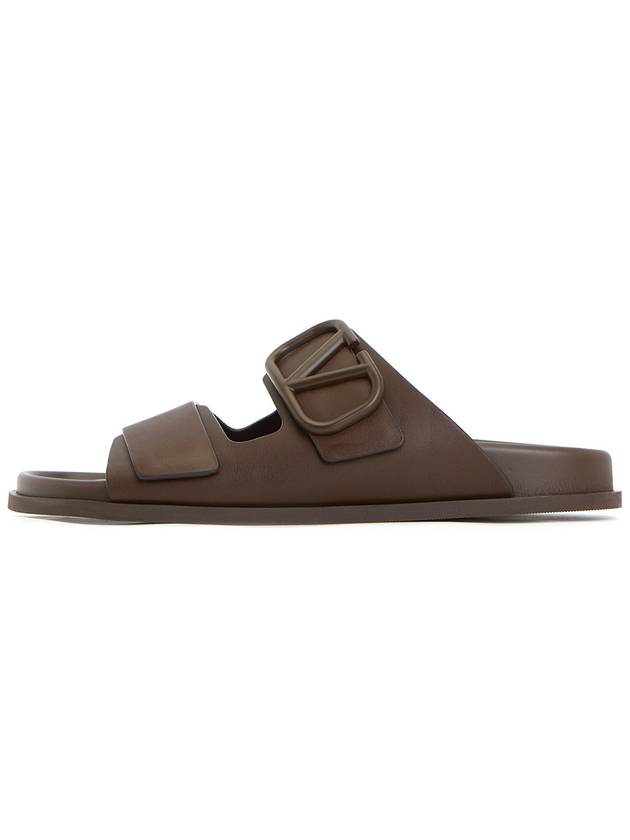 V logo signature sandals brown - VALENTINO - BALAAN 5