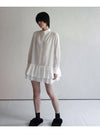 Ruffle Shirt Mini Dress WHITE Women s - RUBATI - BALAAN 1