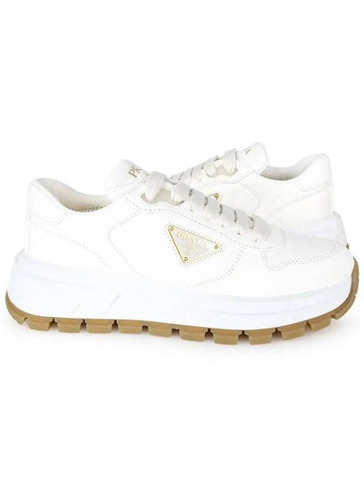 Triangle Logo Low Top Sneakers Ivory - PRADA - BALAAN 2