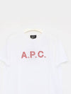 Logo Cotton Short Sleeve T-shirt White - A.P.C. - BALAAN 4