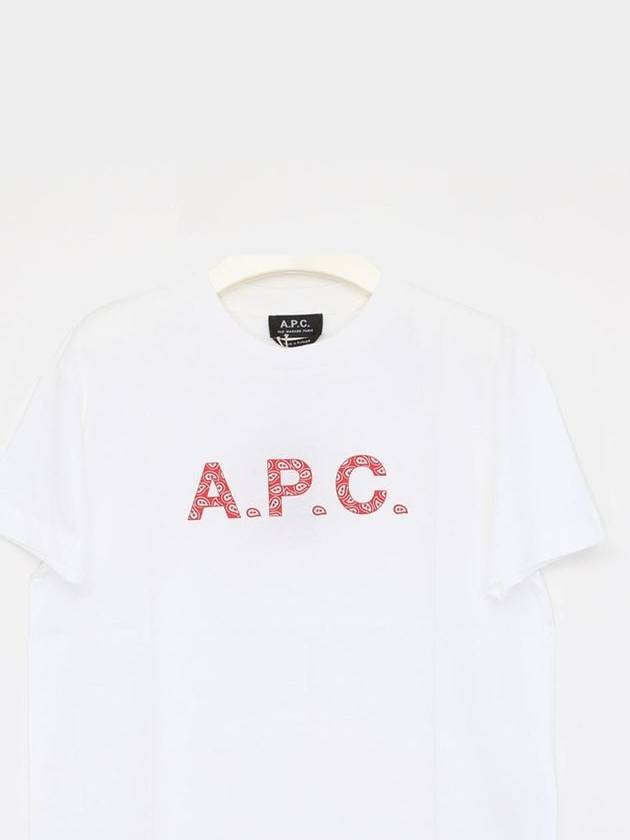 Logo Cotton Short Sleeve T-shirt White - A.P.C. - BALAAN 4