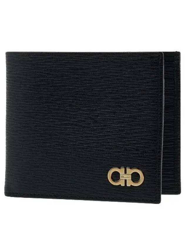 Gancini Half Wallet Black - SALVATORE FERRAGAMO - BALAAN 2