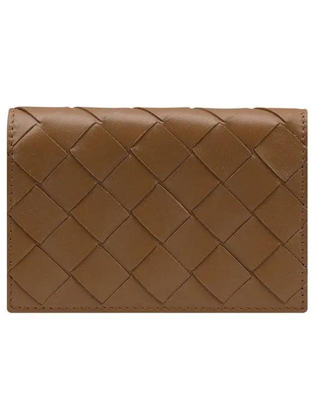 Intrecciato Flap Business Card Wallet Brown - BOTTEGA VENETA - BALAAN 2