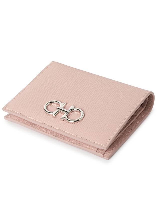 Gancini Compact Half Wallet Pink - SALVATORE FERRAGAMO - BALAAN 4