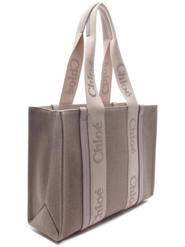 Woody Medium Tote Bag Wild Grey - CHLOE - BALAAN 4