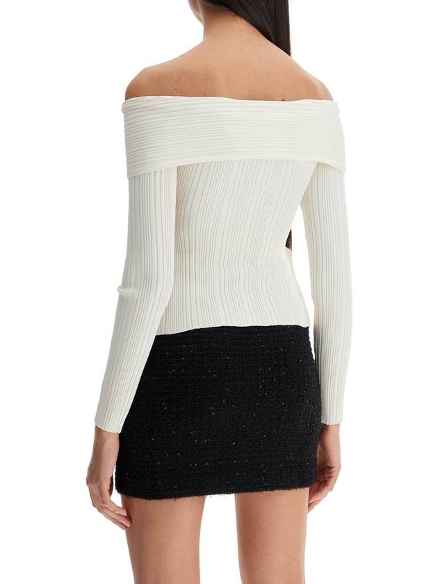 off-shoulder knit top - SELF PORTRAIT - BALAAN 3