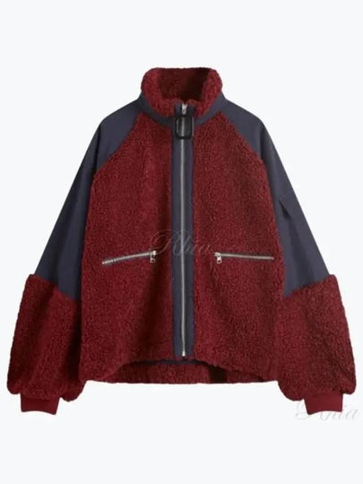 Color Block Jacket Fleece Track Zip-Up Jacket Navy Burgundy - JW ANDERSON - BALAAN 2