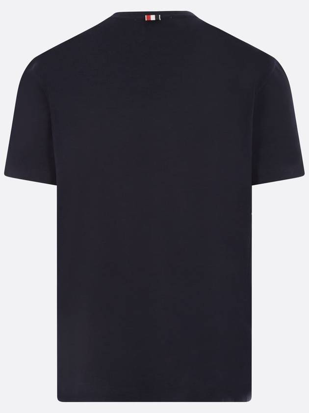 Men's 4 Bar Short Sleeve T-Shirt Navy - THOM BROWNE - BALAAN 3