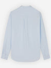 Dressed Fox Patch Relaxed Long Sleeve Shirt Light Blue - MAISON KITSUNE - BALAAN 3