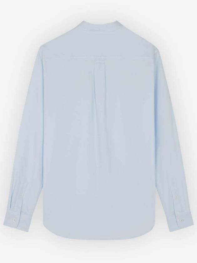 Dressed Fox Patch Relaxed Long Sleeve Shirt Light Blue - MAISON KITSUNE - BALAAN 3