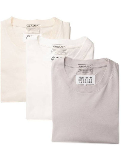 Men's Organic Jersey Short Sleeve T-Shirt 3 Pack Set - MAISON MARGIELA - BALAAN 2