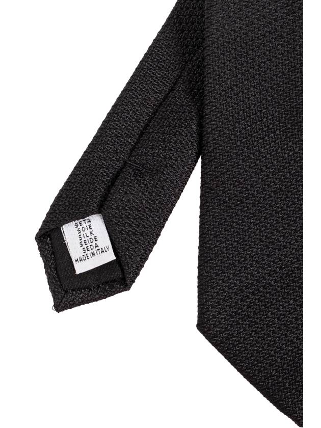 Moschino Silk Tie With Logo, Men's, Black - MOSCHINO - BALAAN 4