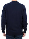 Men's Lens Wappen Lambswool Cardigan Navy - CP COMPANY - BALAAN 6