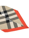 Check Red Hem Silk Scarf Beige - BURBERRY - BALAAN 11