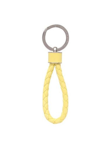 Intrecciato Lambskin Key Holder Sorbet - BOTTEGA VENETA - BALAAN 1