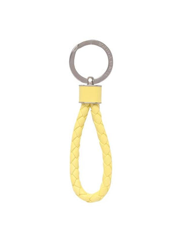 Intrecciato Lambskin Key Holder Sorbet - BOTTEGA VENETA - BALAAN 1