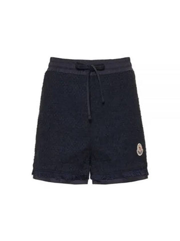 24 2B00007 597NZ 778 Logo Patch Cotton Shorts - MONCLER - BALAAN 1