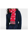 LV Essential Monogram Wool Scarf Red - LOUIS VUITTON - BALAAN 5