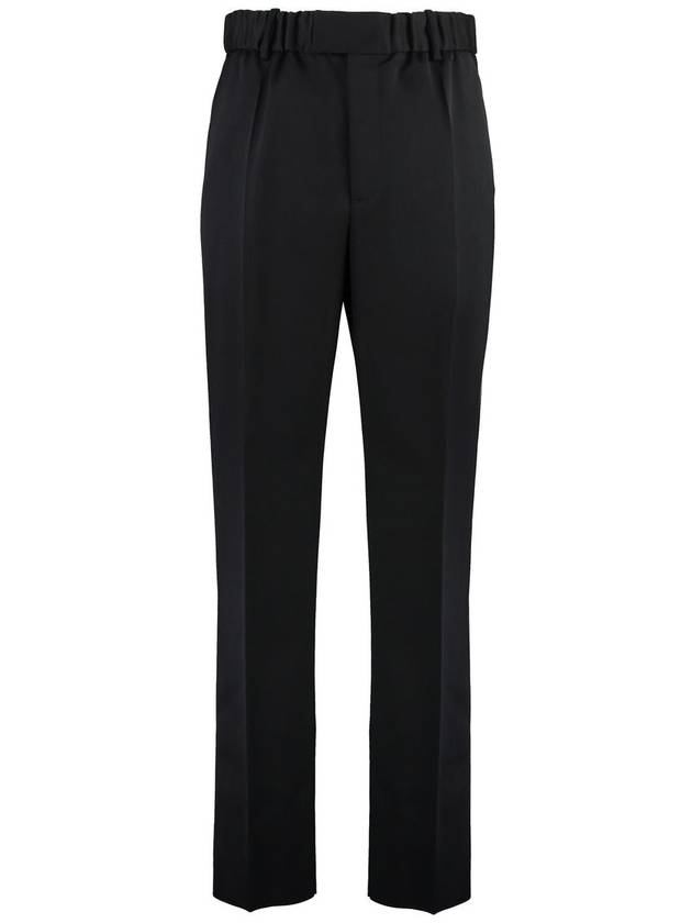 Tailor Fit Banding Wool Straight Pants Black - BOTTEGA VENETA - BALAAN 2