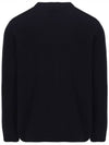 Men's Baby Fox Pullover Cotton Knit Top Navy - MAISON KITSUNE - BALAAN 4