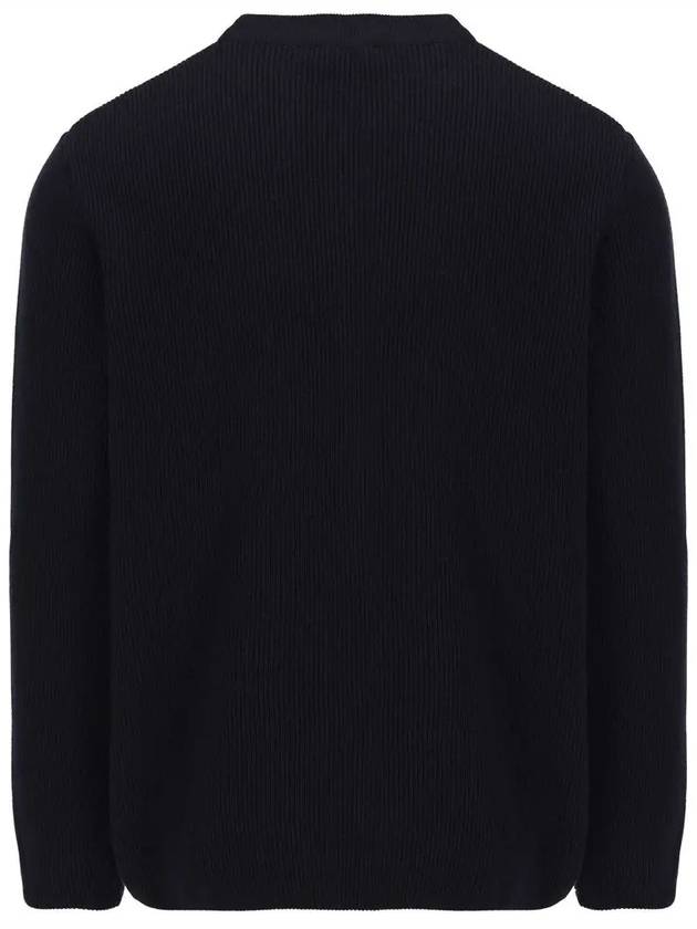 Men's Baby Fox Pullover Cotton Knit Top Navy - MAISON KITSUNE - BALAAN 4