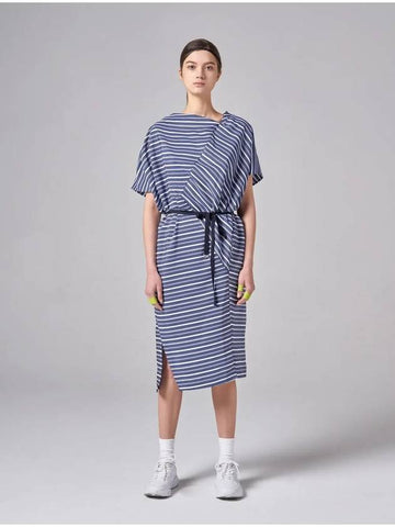 AW11OP02 Tech Structure DressNavy Stripe - ATHPLATFORM - BALAAN 1