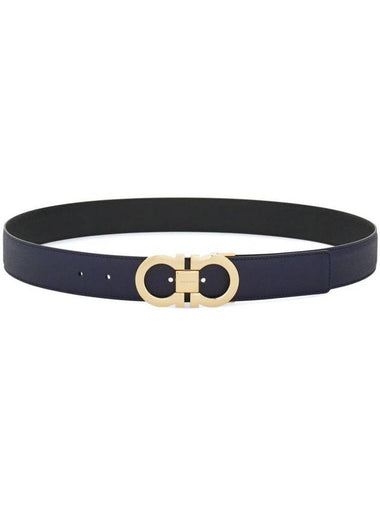 Salvatore Ferragamo Grained Leather Reversible Gancini Belt Accessories - SALVATORE FERRAGAMO - BALAAN 1