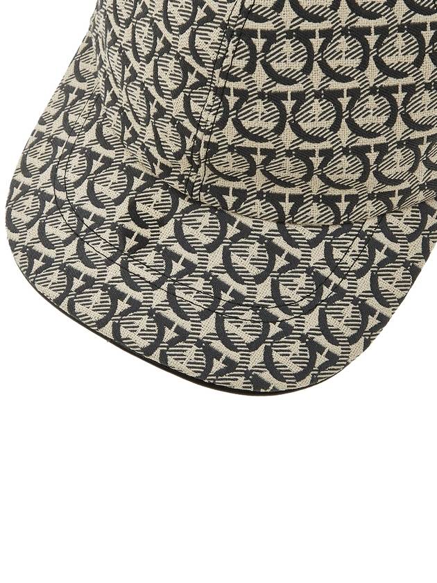 Women's Gancini Pattern Ball Cap 36 0689 BEIGE NERO 0725861 - SALVATORE FERRAGAMO - BALAAN 7