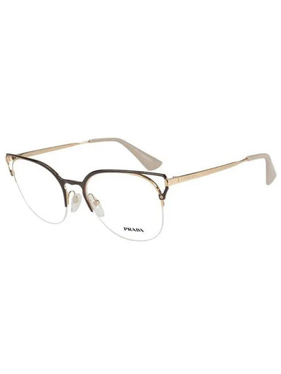 Eyewear Logo Cat Eye Metal Eyeglasses Gold - PRADA - BALAAN 2