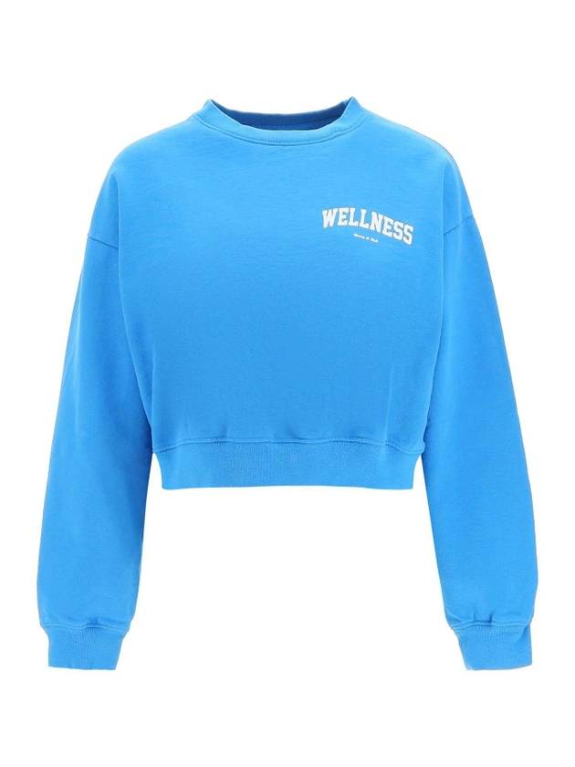 Wellness Ivy Sporty Cropped Sweatshirt Blue - SPORTY & RICH - BALAAN 1