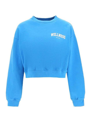 Wellness Ivy Sporty Cropped Sweatshirt Blue - SPORTY & RICH - BALAAN 1