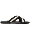 Crossover Strap Slippers Black - BALLY - BALAAN 5