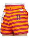 Women's Airline Border Shorts Orange Purple - HORN GARMENT - BALAAN 11