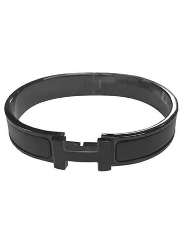 Click Ash Bracelet Saw Black Hardware Noir Matte 270582 - HERMES - BALAAN 1