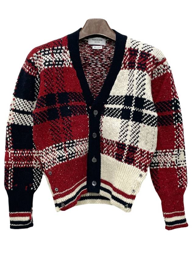 Donegal Tartan Check Cardigan - THOM BROWNE - BALAAN 3