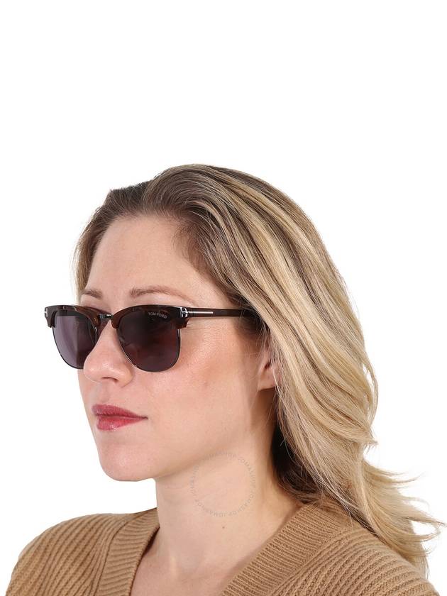 Sunglasses FT0248 52A DARK HAVANA SMOKE - TOM FORD - BALAAN 3