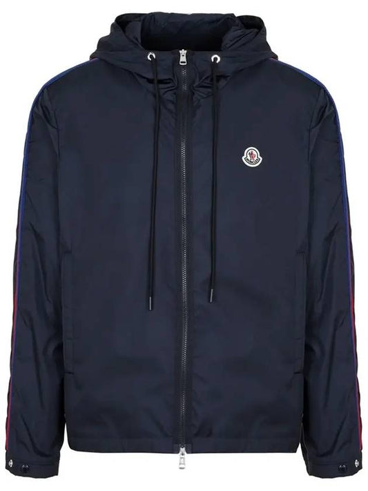 Men's Hattab Hooded Jacket Navy - MONCLER - BALAAN 2